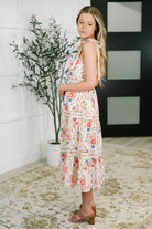 Country Crush Adjustable Strap Dress in Cream and Red Womens Ave Shops- Tilden Co.