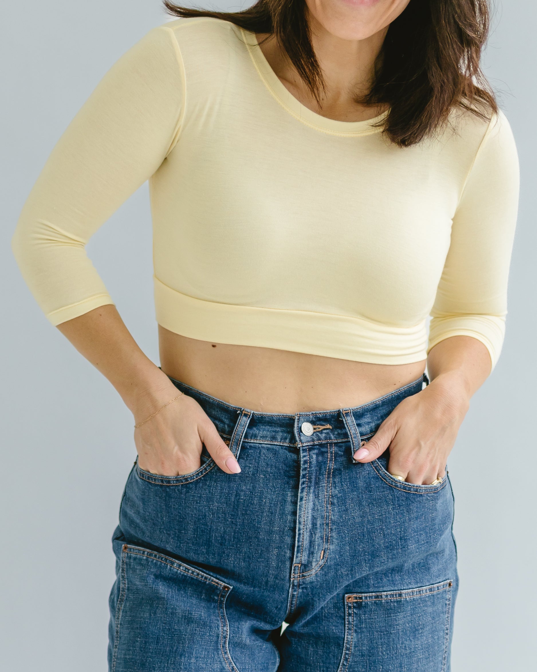 Crew Neck 3/4 Sleeve Halftee 3/4 HALFTEE Layering Fashions- Tilden Co.