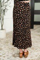 Crisp Kiss Midi Skirt in Rust, White and Black Womens Ave Shops- Tilden Co.