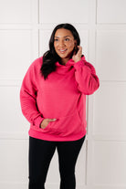 Crosswalk Textured Hoodie in Rose Tops Ave Shops- Tilden Co.