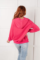 Crosswalk Textured Hoodie in Rose Tops Ave Shops- Tilden Co.