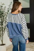 Cute in Comfort Crew Neck Pullover in White, Black and Denim Womens Ave Shops- Tilden Co.