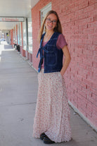 Maxi Skirt in Sunbaked Dahlia Skirts Mikarose- Tilden Co.