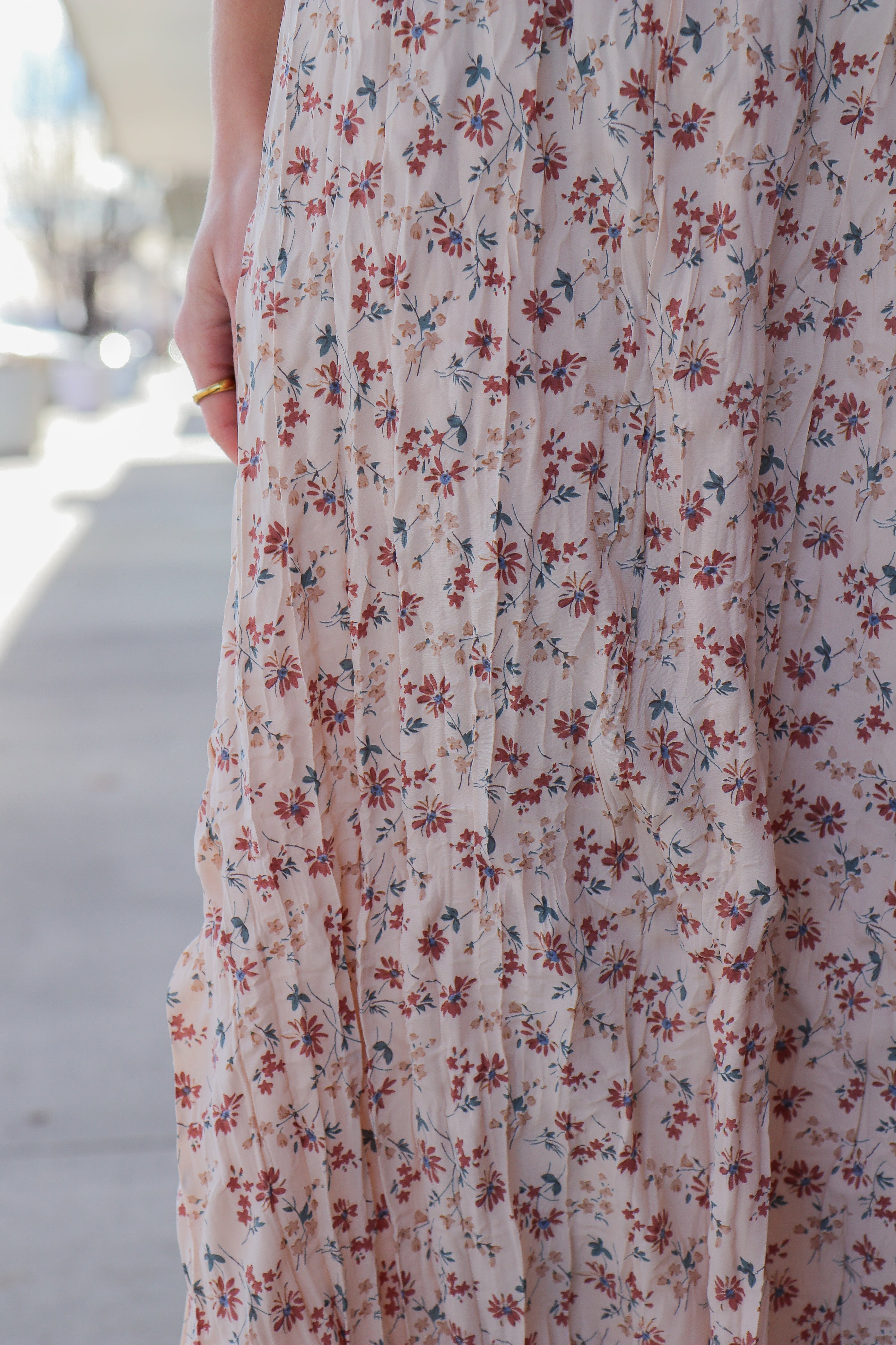Maxi Skirt in Sunbaked Dahlia Skirts Mikarose- Tilden Co.