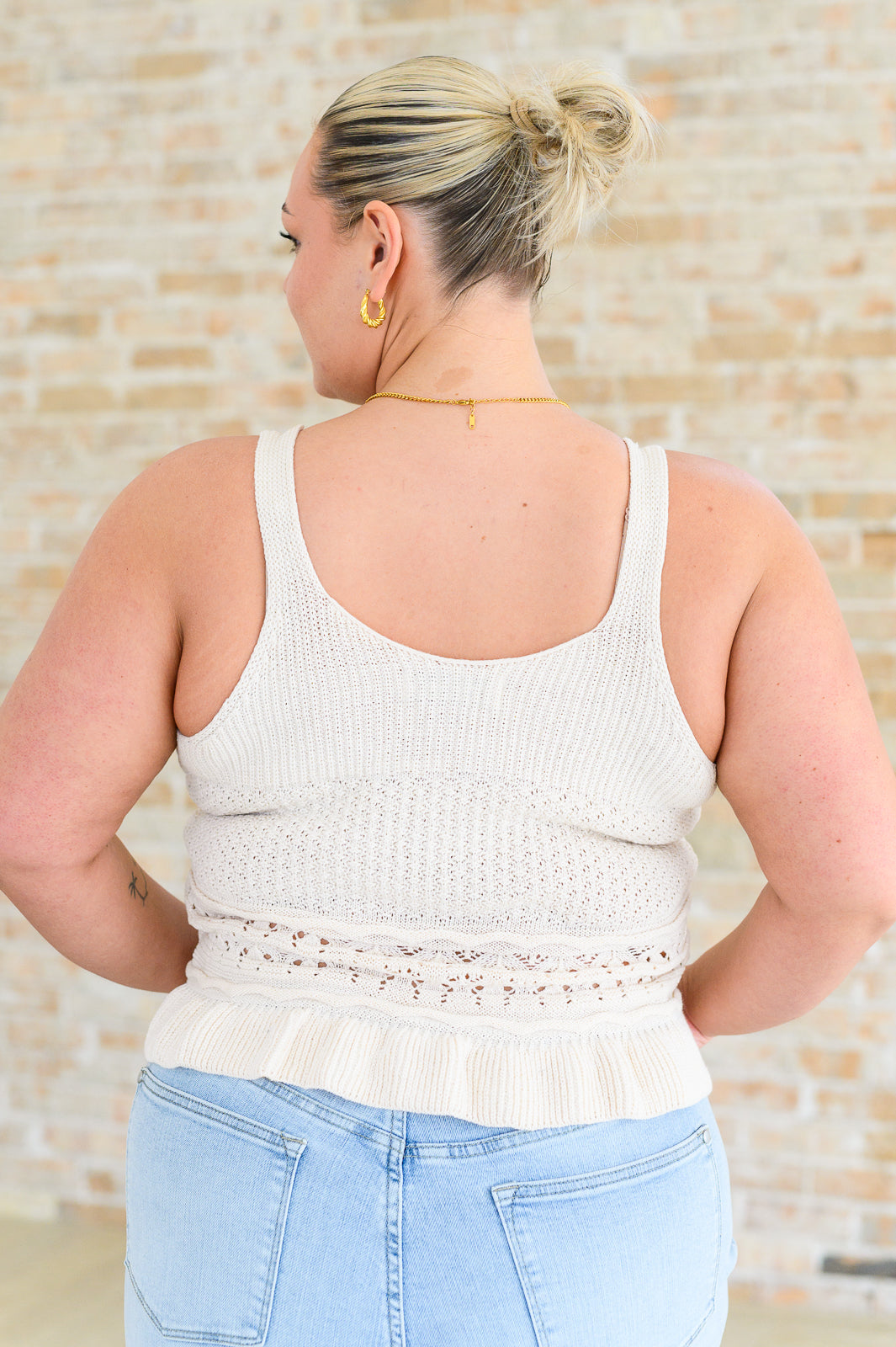 Day Dancing Ruffle Knit Tank Top Tops Ave Shops- Tilden Co.