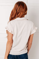 Day Date Ruffle Sleeved Blouse Blouses Ave Shops- Tilden Co.