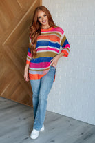 Deep Thoughts Striped Loose Knit Top    Tops Ave Shops- Tilden Co.