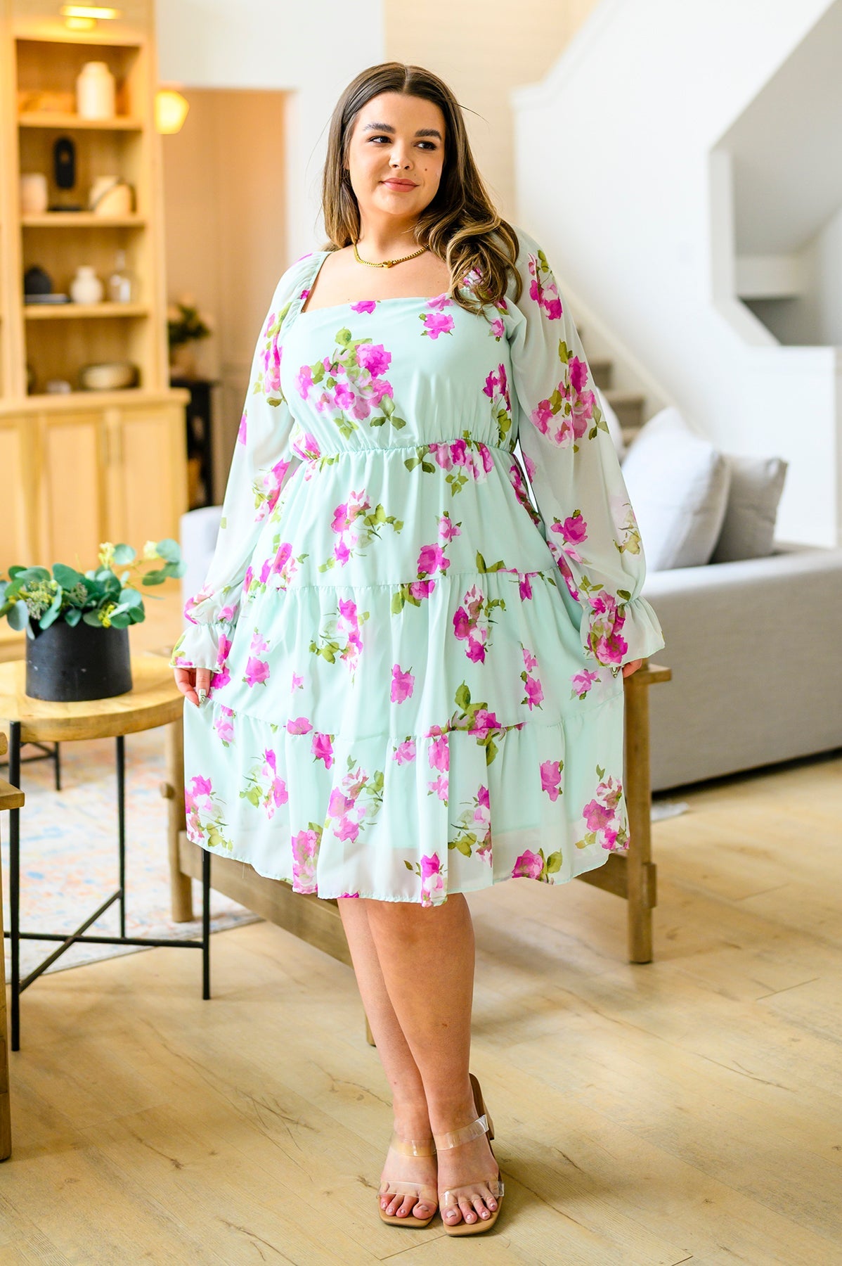Delightfully Yours Floral Dress Womens Ave Shops- Tilden Co.
