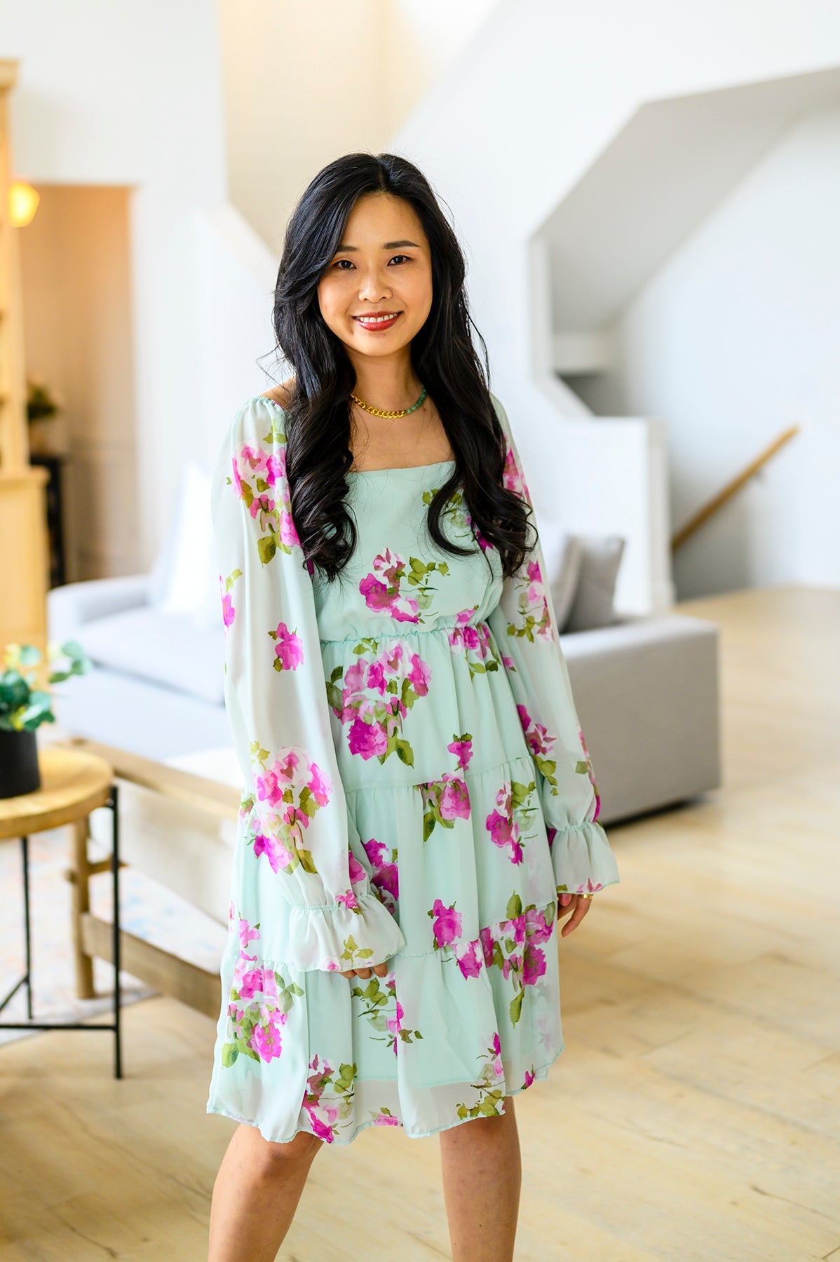 Delightfully Yours Floral Dress Womens Ave Shops- Tilden Co.