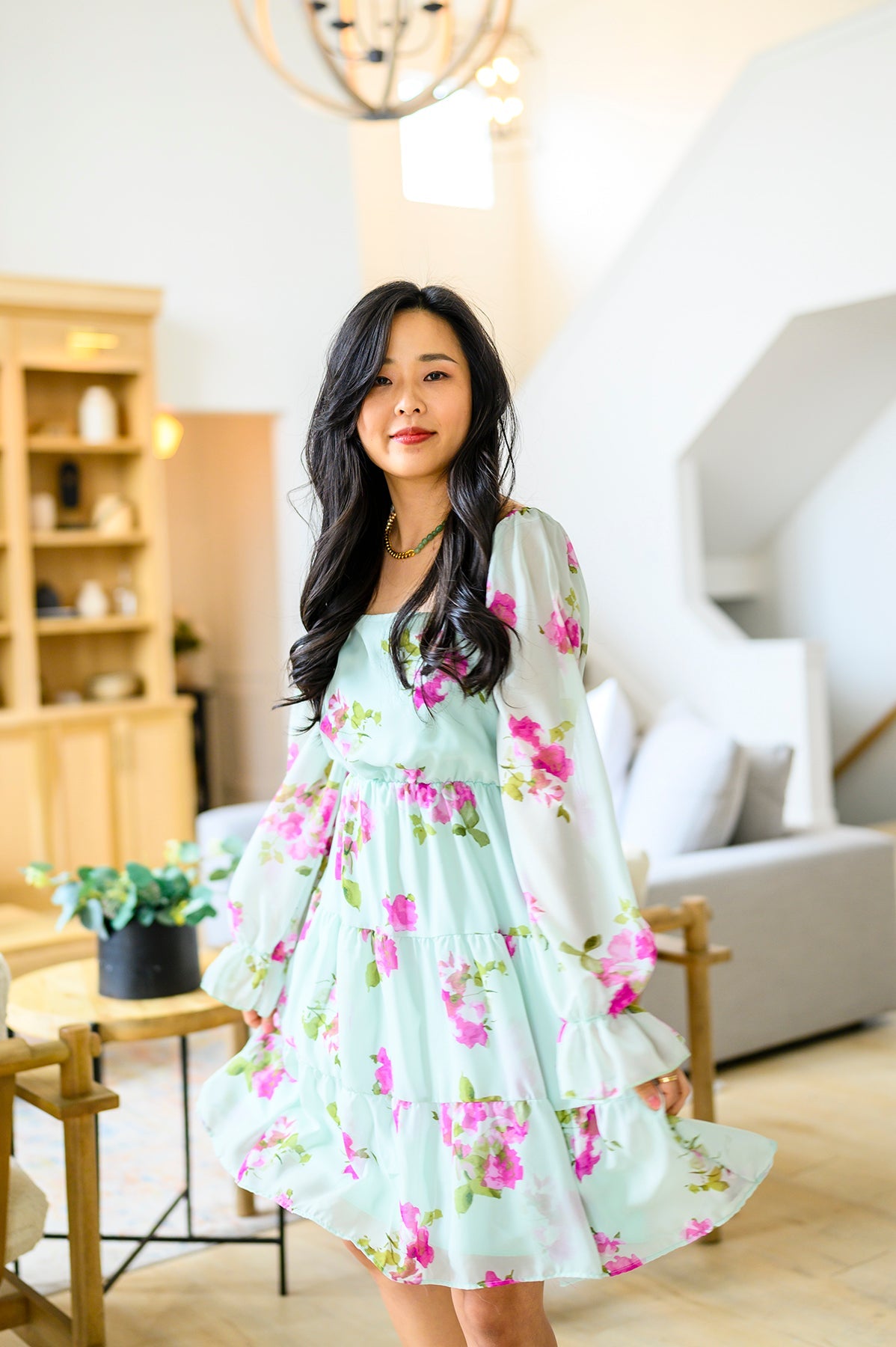 Delightfully Yours Floral Dress Womens Ave Shops- Tilden Co.