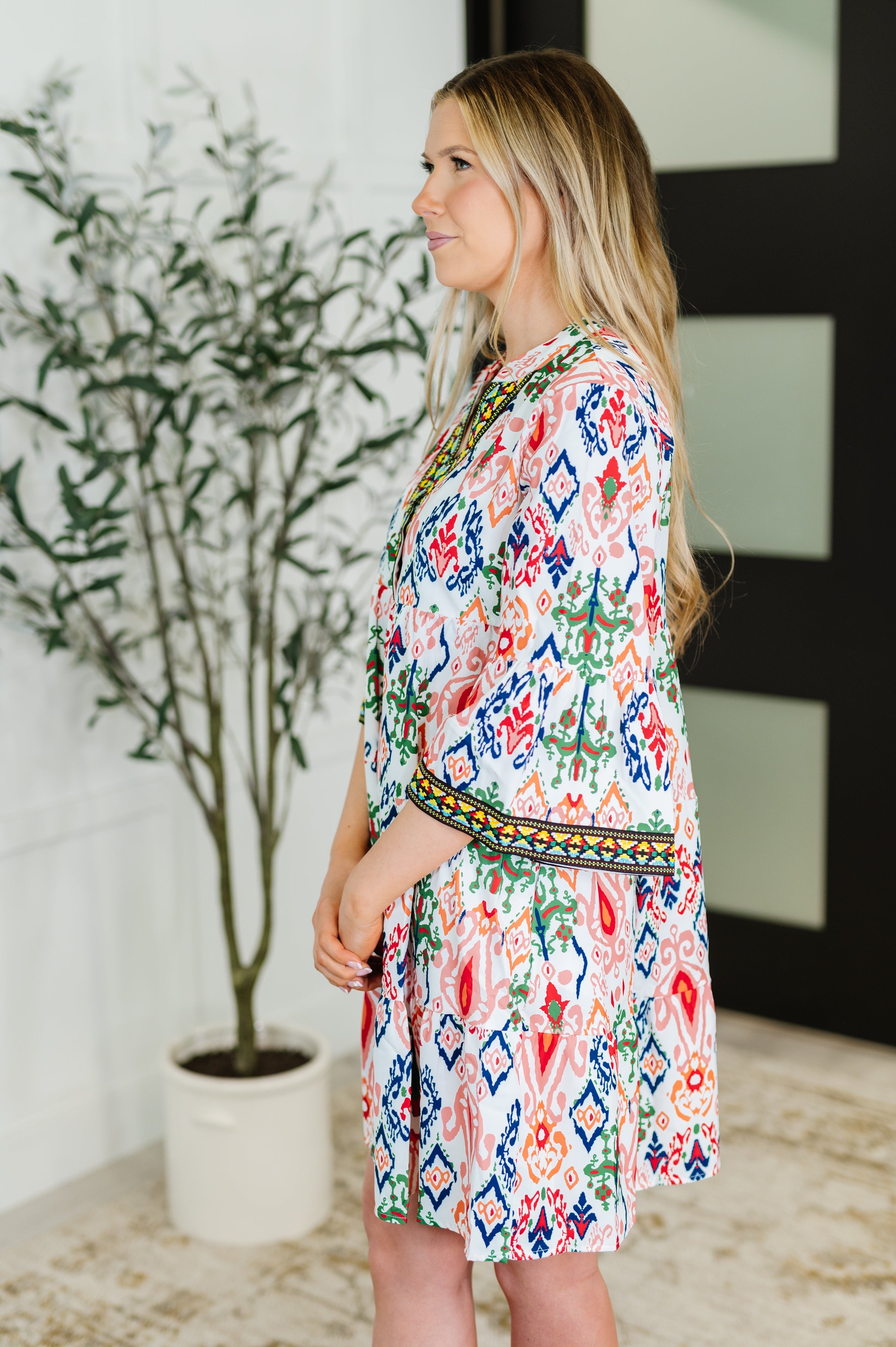 Depend on Me Boho Tiered Dress Womens Ave Shops- Tilden Co.