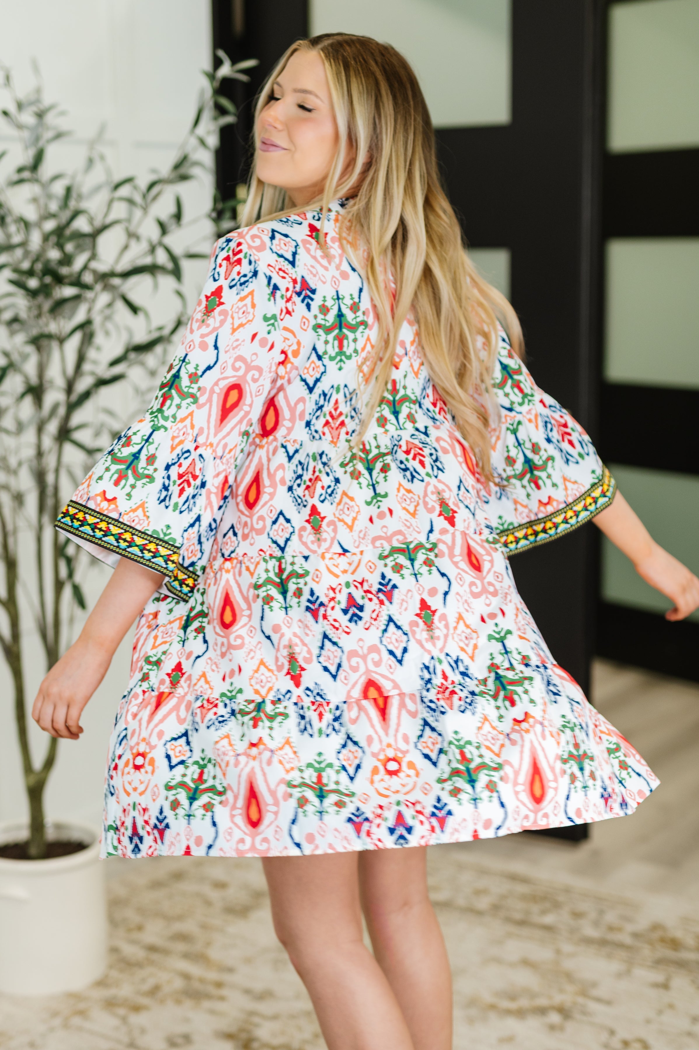 Depend on Me Boho Tiered Dress Womens Ave Shops- Tilden Co.
