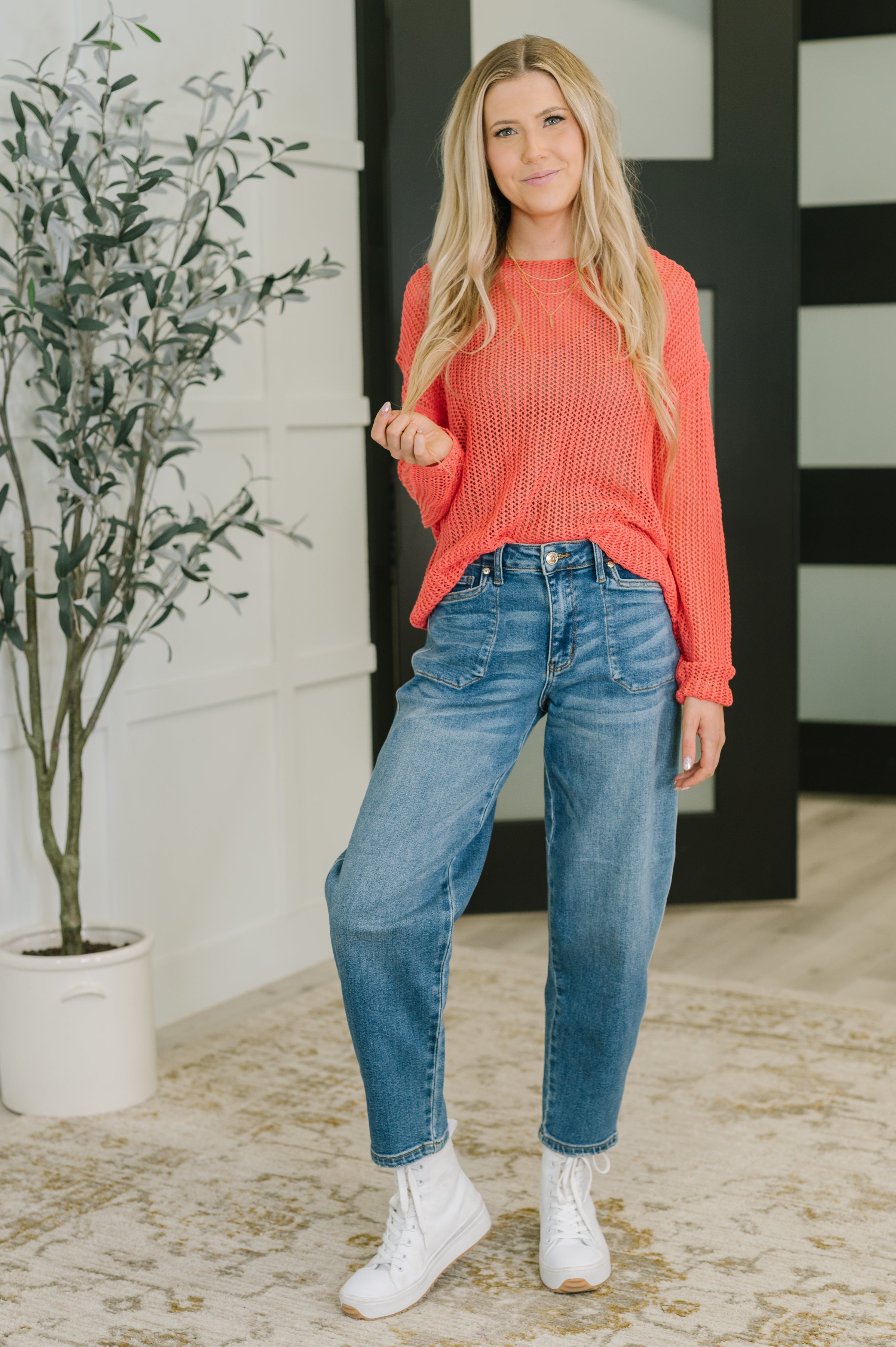 Desert Bloom Loose Knit Sweater Womens Ave Shops- Tilden Co.