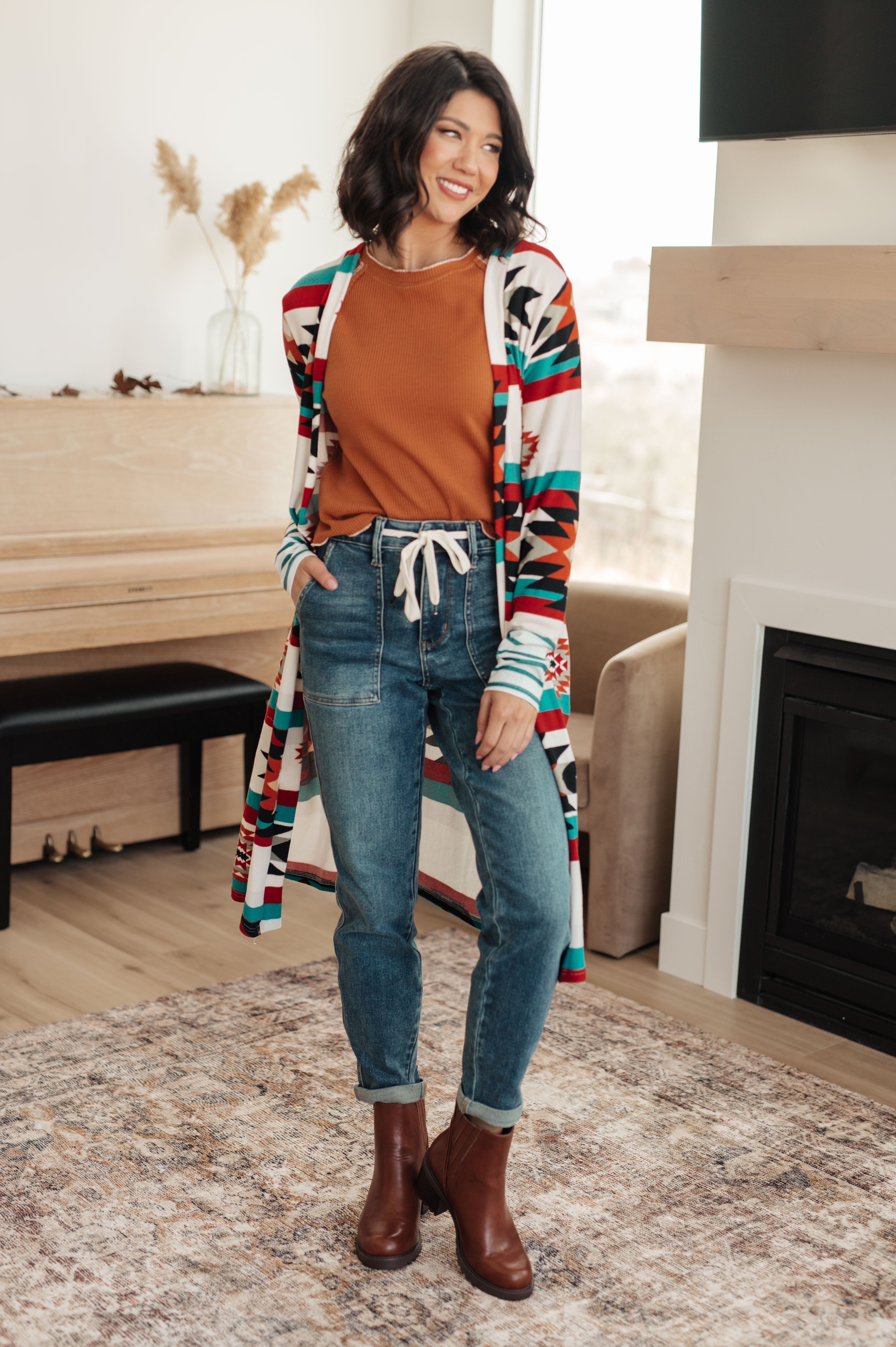 Stitch In Time Waffle Knit Top Tops Ave Shops- Tilden Co.