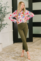 Distinguished Guest Floral Button Down Womens Ave Shops- Tilden Co.