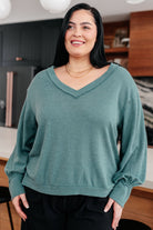 Doesn't Compare V-Neck Top Tops Ave Shops- Tilden Co.