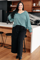 Doesn't Compare V-Neck Top Tops Ave Shops- Tilden Co.