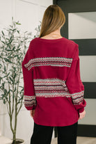 Don't Let Me Miss It Color Block Detail Top Womens Ave Shops- Tilden Co.