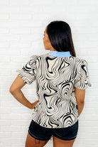 Don't Want to Wait Zebra Print Top Womens Ave Shops- Tilden Co.