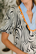 Don't Want to Wait Zebra Print Top Womens Ave Shops- Tilden Co.