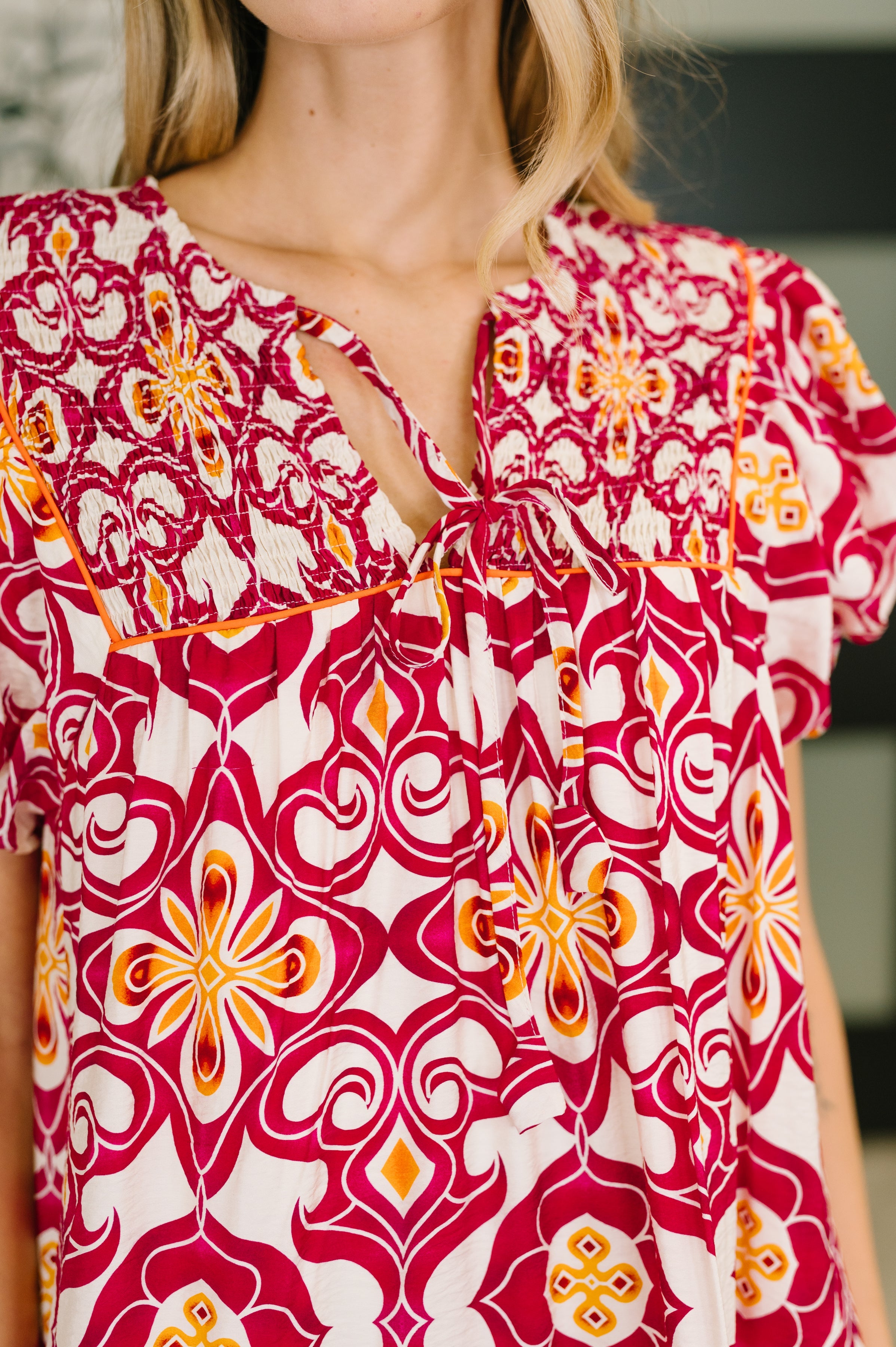 Don't You Go Away Balloon Sleeve Dress Knee Length Dress Ave Shops- Tilden Co.