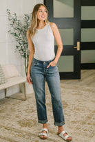 Doris Mid Rise Boyfriend with Adjustable Back Tab + Hollywood WB Womens Ave Shops- Tilden Co.