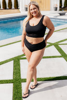 Down the Block, On A Beach Two Piece Swimsuit Swimwear Ave Shops- Tilden Co.