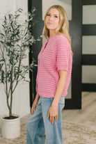 Dreaming All Day Sweater Knit Button Down Womens Ave Shops- Tilden Co.