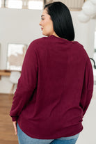 Drive Downtown Dolman Sleeve Top in Wine Tops Ave Shops- Tilden Co.