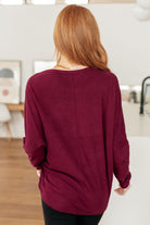 Drive Downtown Dolman Sleeve Top in Wine Tops Ave Shops- Tilden Co.