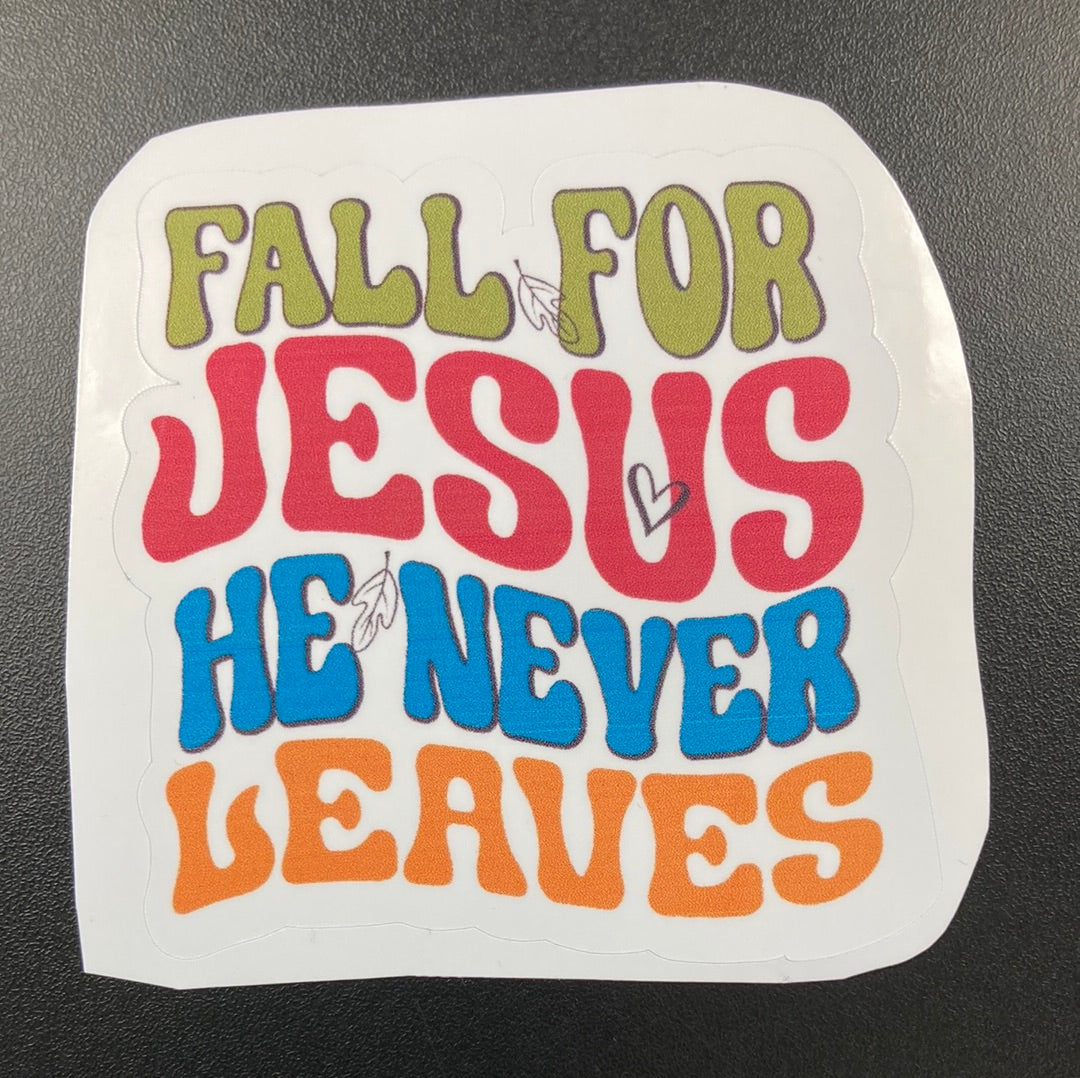 Fall for Jesus Sticker     Daydreamer Creations- Tilden Co.