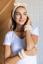 Effortless Days Stretchy Headband & Wristband Set in Cream    Health & Beauty Ave Shops- Tilden Co.