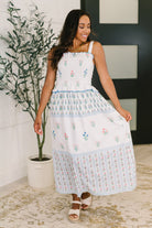 Eager Anticipation Mixed Print Midi Dress Womens Ave Shops- Tilden Co.