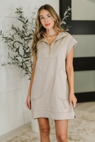 Easy Hustle High Neck Dress in Ash Mocha Womens Ave Shops- Tilden Co.