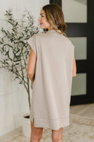 Easy Hustle High Neck Dress in Ash Mocha Womens Ave Shops- Tilden Co.