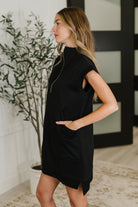 Easy Hustle High Neck Dress in Black Womens Ave Shops- Tilden Co.
