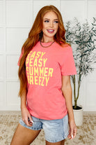 Easy Peasy Summer Breezy Tee Tops Ave Shops- Tilden Co.