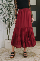 Easy Pick Tiered Maxi Skirt Womens Ave Shops- Tilden Co.