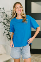 Effortless Edit Boxy Tee in Deep Sky T-Shirt Ave Shops- Tilden Co.