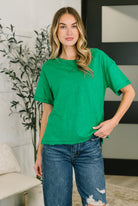 Effortless Edit Boxy Tee in Kelly Green T-Shirt Ave Shops- Tilden Co.
