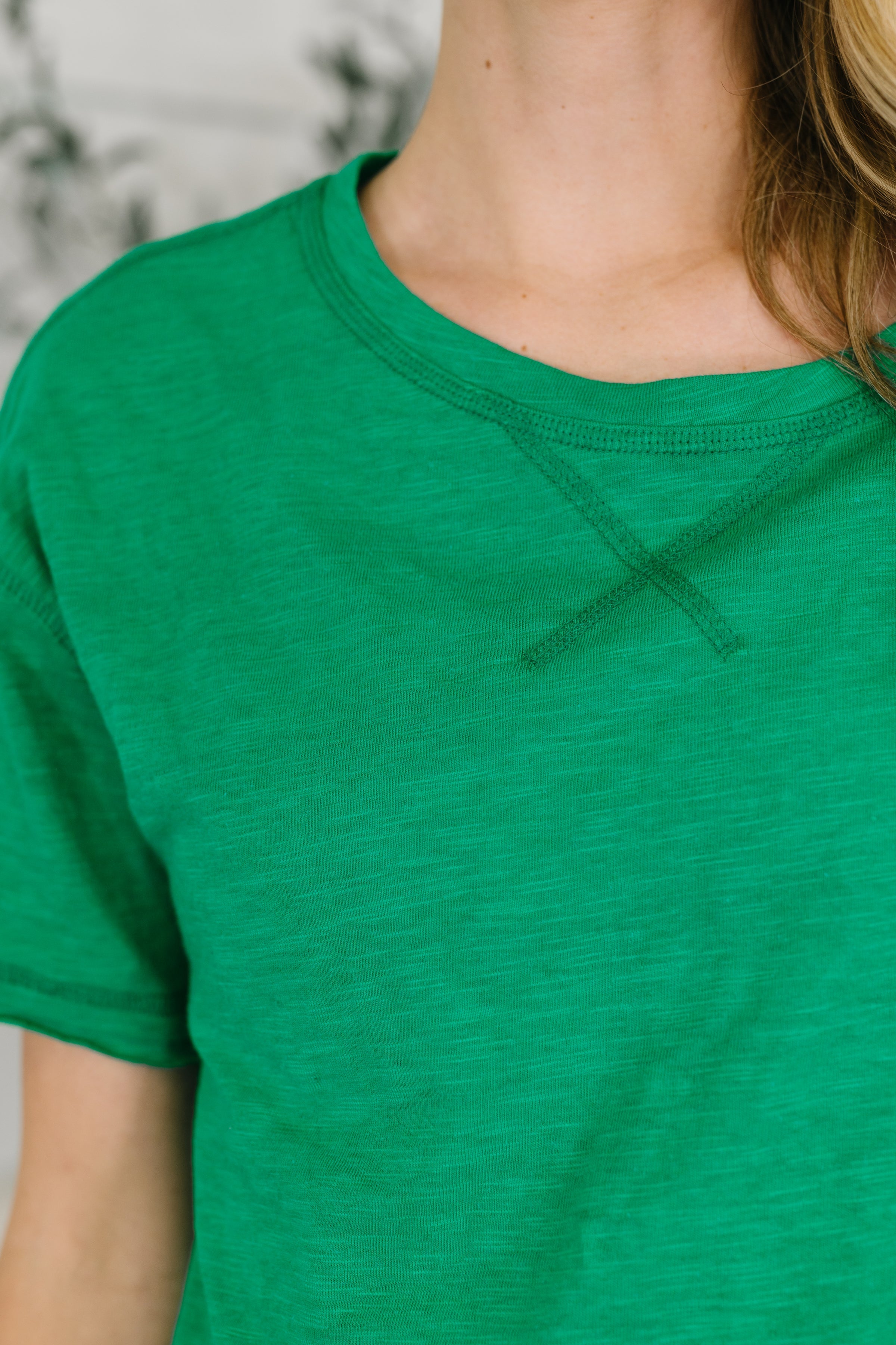 Effortless Edit Boxy Tee in Kelly Green T-Shirt Ave Shops- Tilden Co.