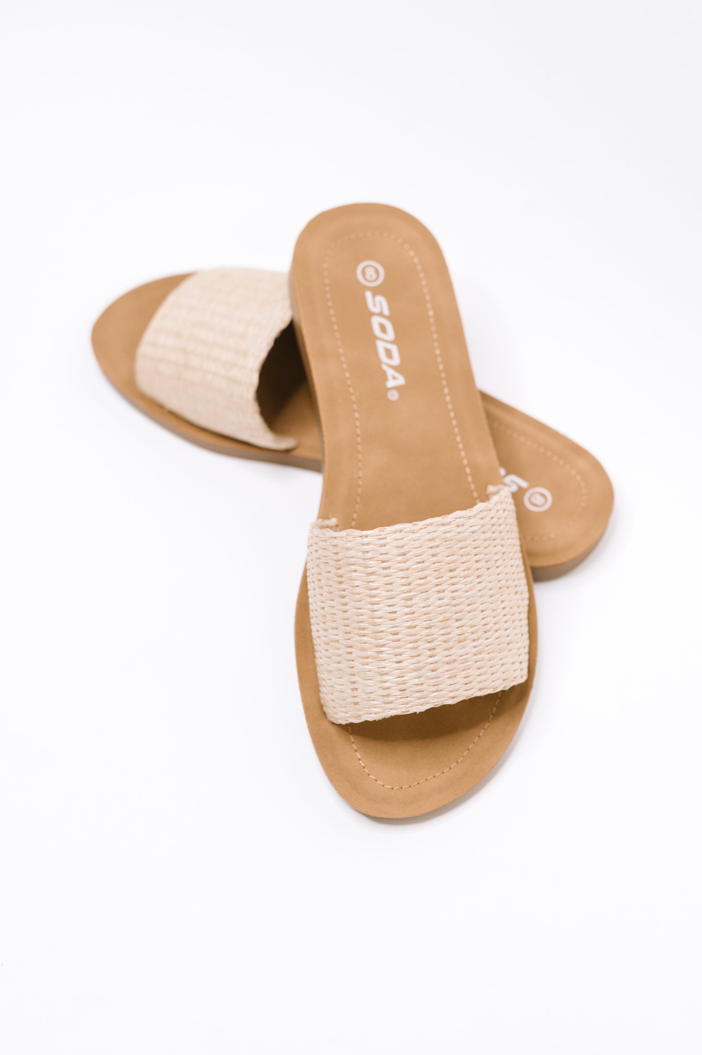 Efron Raffia Woven Slip On Sandal in Bone Womens Ave Shops- Tilden Co.