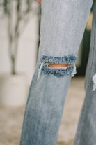 Elaine Mid Rise Boyfriend with Distress & Cuff Jeans Ave Shops- Tilden Co.