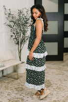 Elegant Edge Tiered Maxi Dress in Navy Womens Ave Shops- Tilden Co.