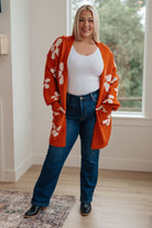 Enough Anyways Floral Cardigan in Burnt Orange Layers Ave Shops- Tilden Co.