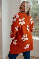 Enough Anyways Floral Cardigan in Burnt Orange Layers Ave Shops- Tilden Co.