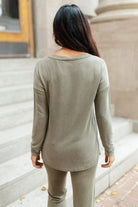 Essential Lounge Top in Mineral Wash Olive    Womens Ave Shops- Tilden Co.