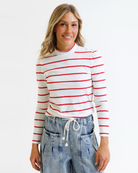 Essential Turtleneck XS / Red Stripe XS Red Stripe Tops Downeast- Tilden Co.