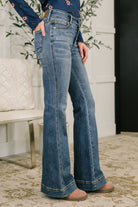 Eva High Waist Flare Tummy Control Double Button WB Womens Ave Shops- Tilden Co.