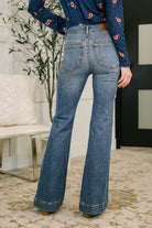 Eva High Waist Flare Tummy Control Double Button WB Womens Ave Shops- Tilden Co.